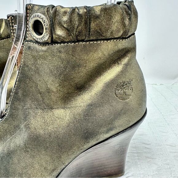 Timberland Gold Wedge Booties- Size 7.5 - Picture 15 of 15